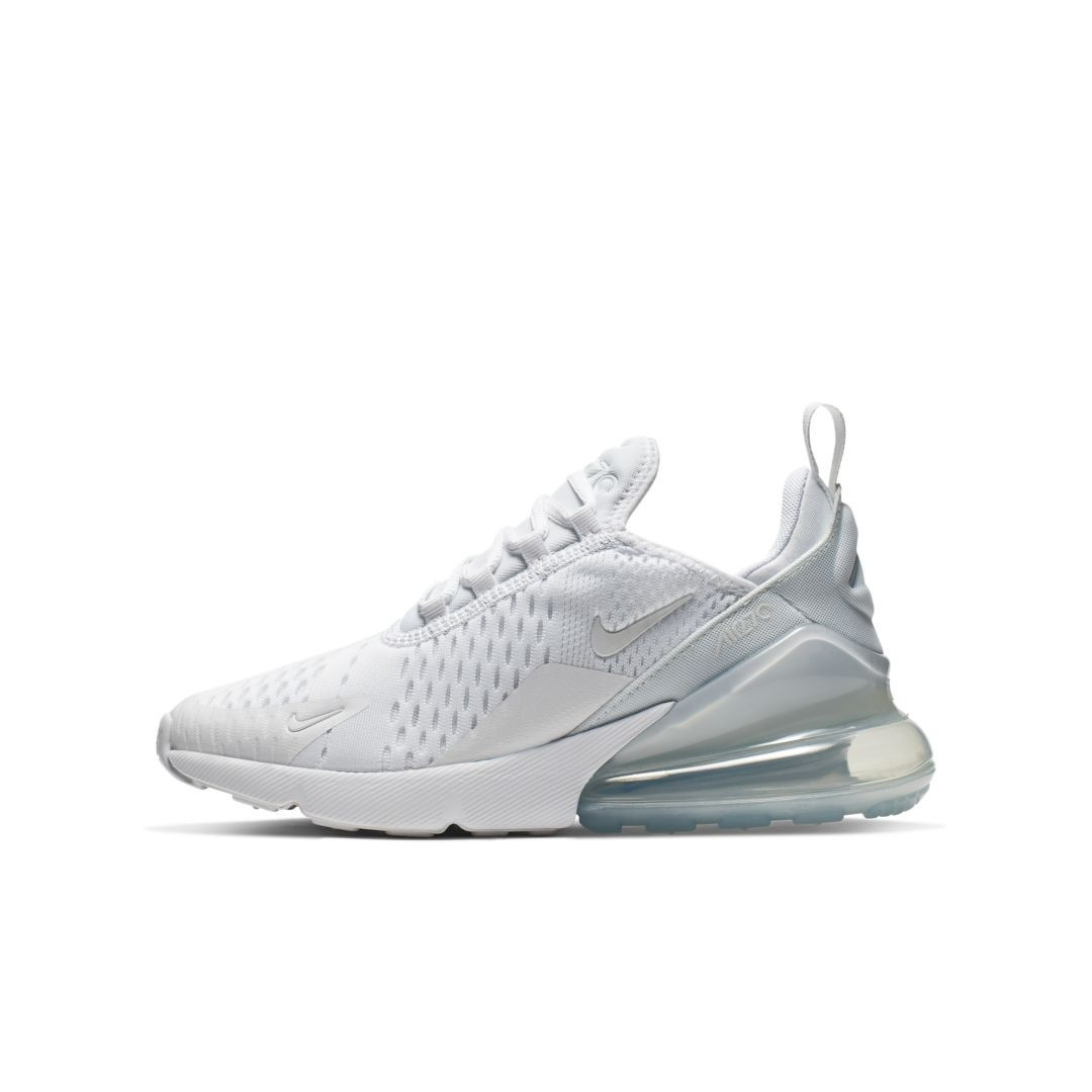 Nike Air Max 270 Big Kids' Shoe Size 6Y (White/Metallic Silver) 943345-103 | Nike (US)