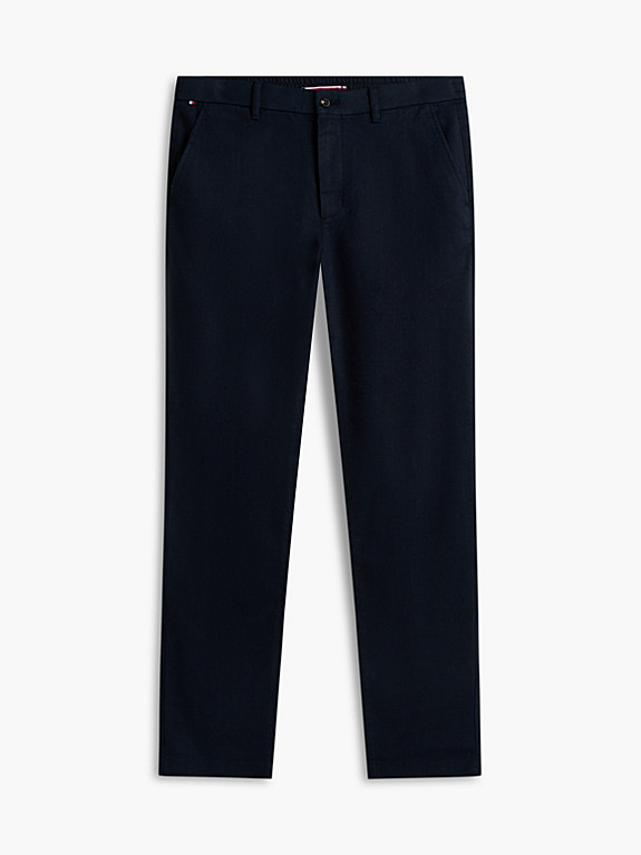 Denton Straight Leg Fit Chinos aus Leinenmix | Tommy Hilfiger (DE)