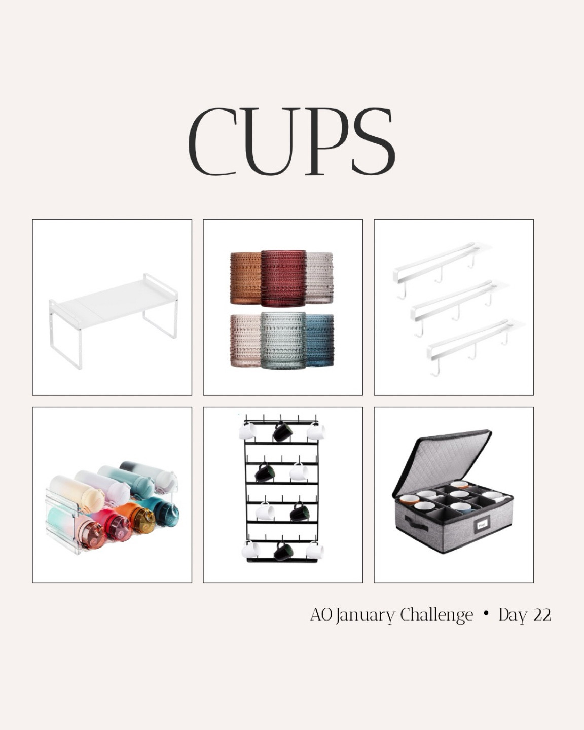 ☕️ Cups! Day 22 of the #aullorganizedchallenge

Today we are just getting rid of the mucupsgs that:

• we do not USE
• we do not LOVE

I can’t tell you how many homes I’ve been in where the cabinets can barely close because they’re STUFFED full of cups.

We don’t love the cluttered cabinet. Take some time to give the ones you love room to shine.

If the cup  isn’t used and/or loved — ✌🏻.

If it’s in great condition, put it in a box and start a donation pile (you can add to the 📦 over the month). If it’s gross/broken - toss it. 🚮

Not a big cup collector? Focus on your cup/wine glass or revisit your waterbottle situation.

🤓 Post your picture of today’s challenge to your stories and tag @aullorganized and use #aullorganizedchallenge to connect with the community! Thank you for sharing the love and inspiring others!

Follow my shop @aullorganized on the @shop.LTK app to shop this post and get my exclusive app-only content!


.
.
.
.
.
.
.
.

#organization #organized #declutter #getorganized #homeorganization #organizedhome #organize #organizedlife #storage #homedecor #declutter #homeorganizer #planner #organizingtips #decluttering #simplify #clutterfree #productivity #personalorganizer #tidy #kc #kansascity #kcblogger #organizingchallenge #januarychallenge #coffeemugs

#LTKSaleAlert #LTKFamily #LTKHome