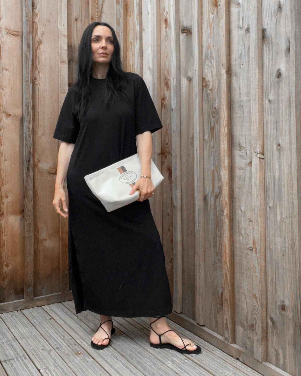 MOCK NECK MAXI T SHIRT DRESS curated on LTK