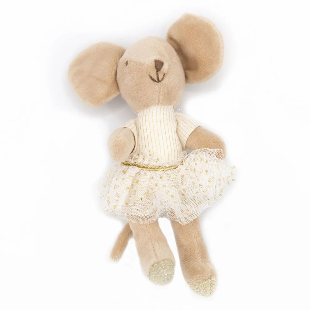 Creative Co-op Plush Ballerina Mini Animal Doll | The Baby Cubby | The Baby Cubby
