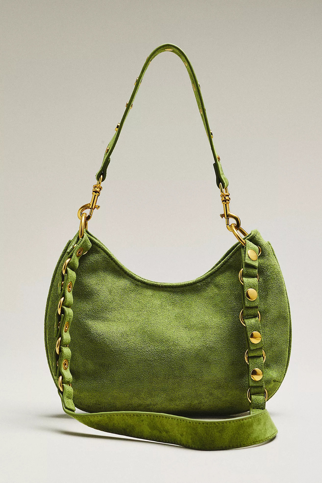 Faux Suede Circular Shoulder Bag | Anthropologie (US)