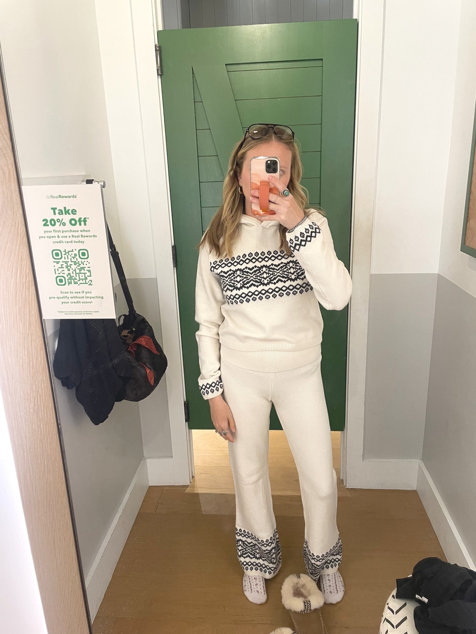 CUTEST & COZIEST set from #aerie but this color is a little see through FYI #loungewear #set #holiday #ootd #LTKunder50
Sized up to M in top &
S in bottom 

#LTKSaleAlert #LTKGiftGuide #LTKootd