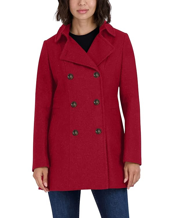 Nautica Women's 3/4 Hooded Peacoat Outerwear | Amazon (US)