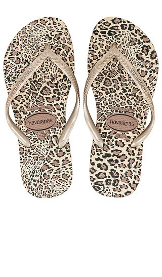 Slim Animals Flip Flop in Sand Grey & Golden | Revolve Clothing (Global)