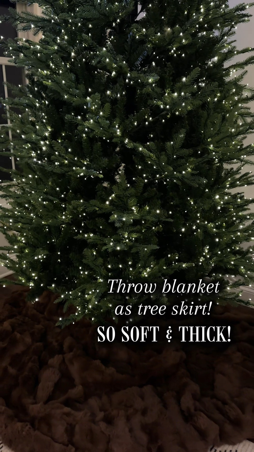 I used this oversized brown faux-fur throw as a tree skirt this year & it turned out so good!!!!
It’s insanely soft, full & plush!
I purchased this in the biggest size (108x90) so it drapes beautifully and completely hides the base. Such an easy way to make the whole tree look richer and cozier!
Shop it on my LTK!

brown faux fur throw, oversized blanket, plush throw blanket, cozy home décor, Christmas tree skirt hack, holiday decorating ideas, warm brown home accents

#LTKGiftGuide #LTKHoliday #LTKHome