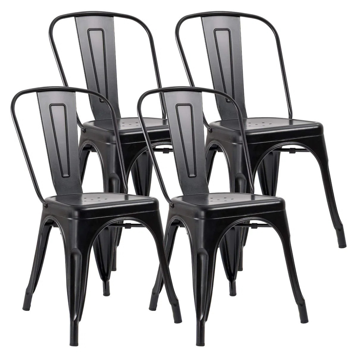 Lilian 18.1'' H Metal Stacking Side Chair (Set of 4) | Wayfair North America