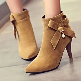 Heeled Pointy Short Boots | YesStyle (US)
