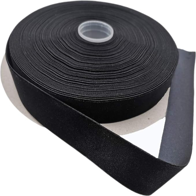 KLTRIBBON Nylon Velvet Ribbon Single Faced,1 Inch X 25Yards Spool (Black) | Amazon (US)