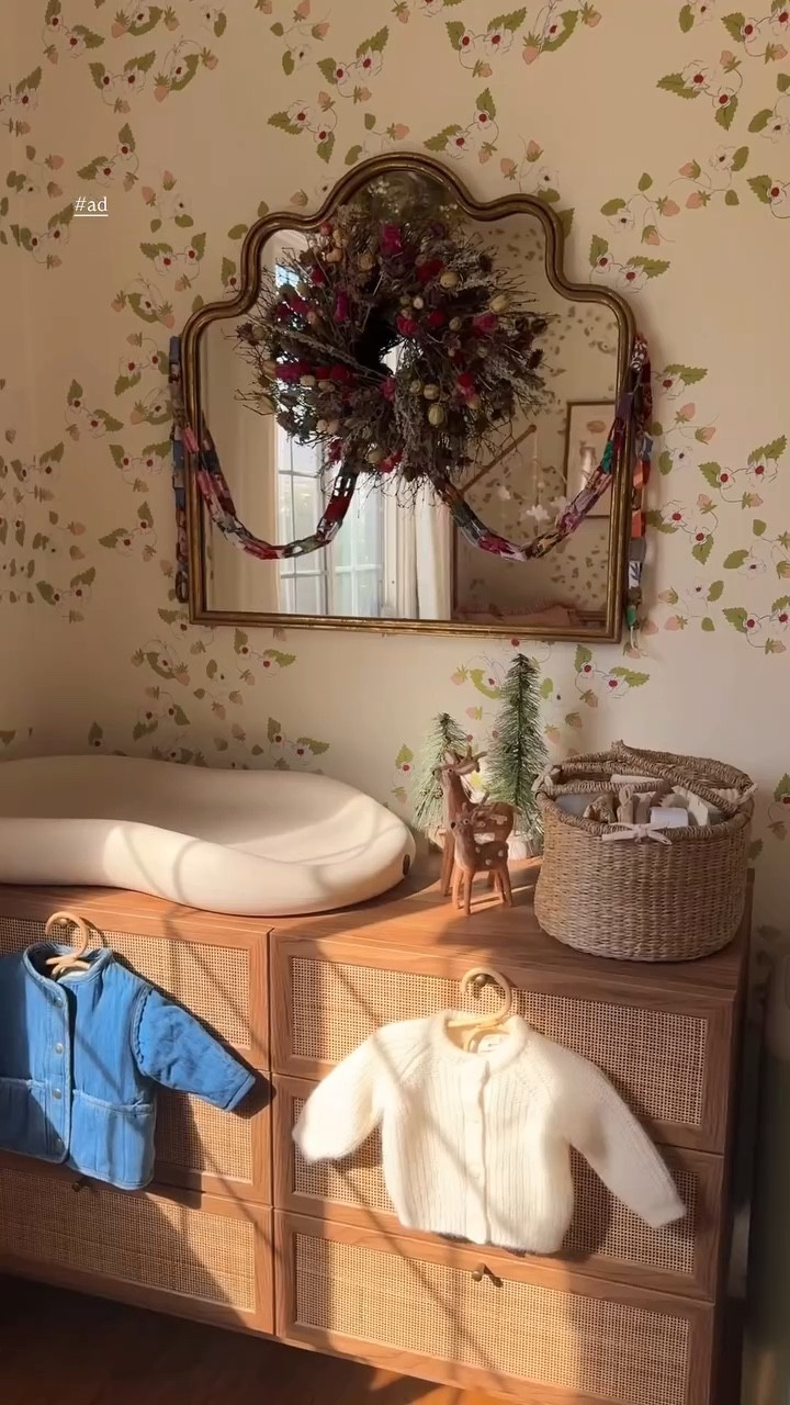 #ad i couldn’t resist bringing a little holiday cheer to the nursery 🎄 and i found the sweetest pieces on @wayfair! from the felt animal ornaments and darling teddy, to the garlands, ruffle pillow, christmas trees, and beautiful dried floral wreath. every piece adds a cozy layer of whimsy and warmth to the room 🤎 it’s our first holiday season with our little love and i couldn’t be more excited 🥹 @pinterest #wayfairpartner	

#holidaydecorating #nurserydecor #christmasdecorideas #nurseryinspo #cozyhome

#LTKBaby #LTKSeasonal #LTKHome