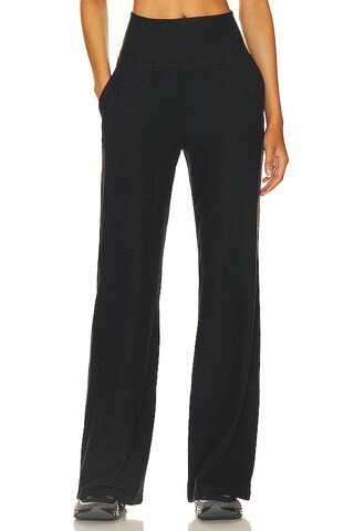 Beyond Yoga Easy Cropped Wide Leg Pant in Darkest Night from Revolve.com | Revolve Clothing (Global)