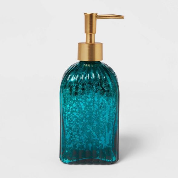 Glass Soap/Lotion Dispenser Teal Blue - Opalhouse™ | Target