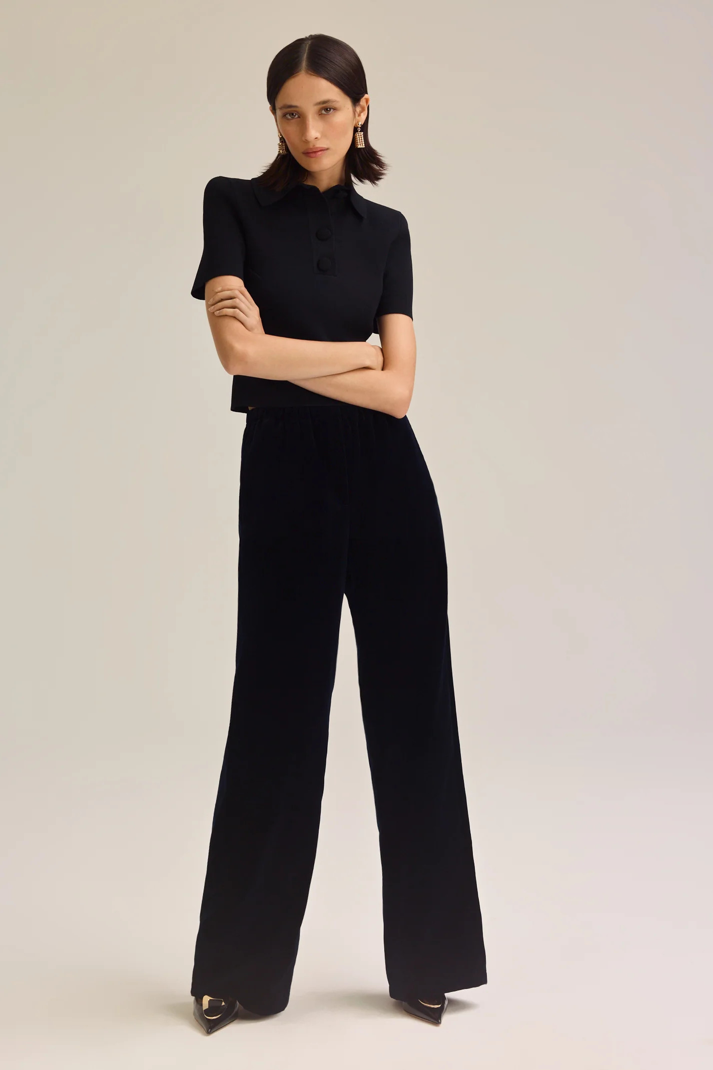VELVET SOFT TROUSER - NAVY - Scanlan Theodore | Scanlan Theodore AU