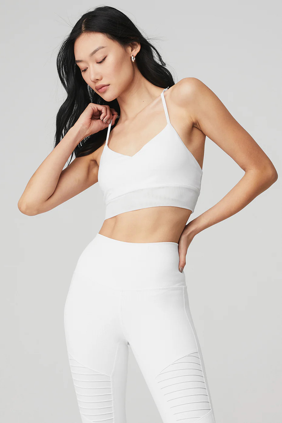 Lavish Bra in White Glossy/White, Size: XS | Alo YogaÅ½ | Alo Yoga (US)