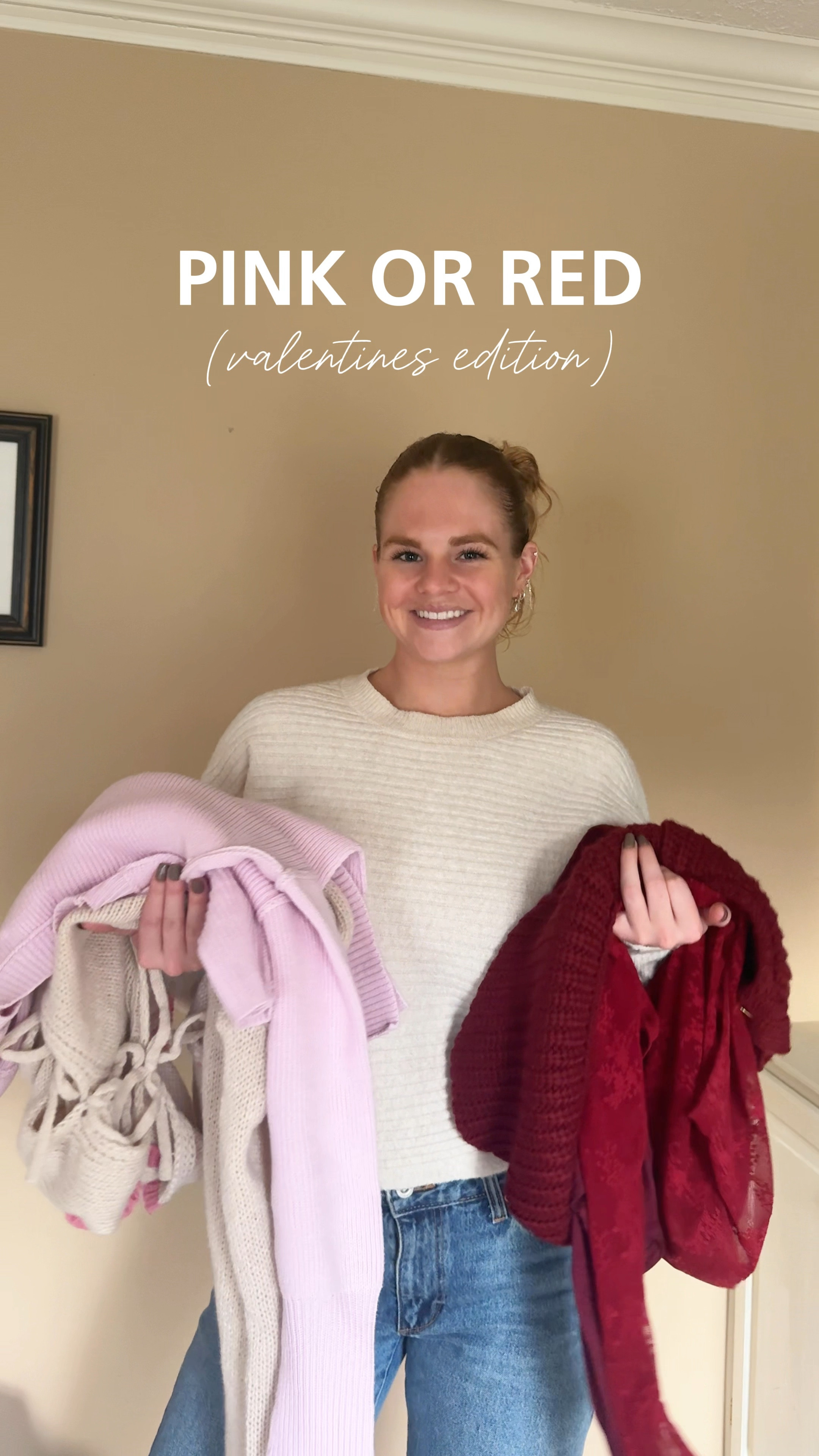 Pink or red? Valentines/galentines day inspo!! (Sweaters and tops)