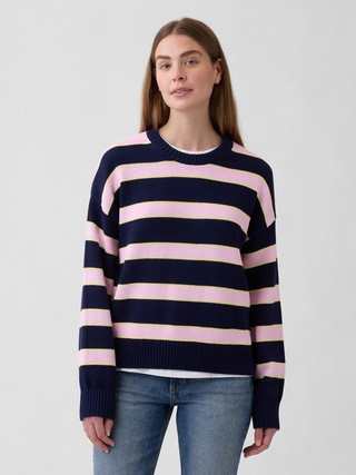 Relaxed Cotton Crewneck Sweater | Gap Factory