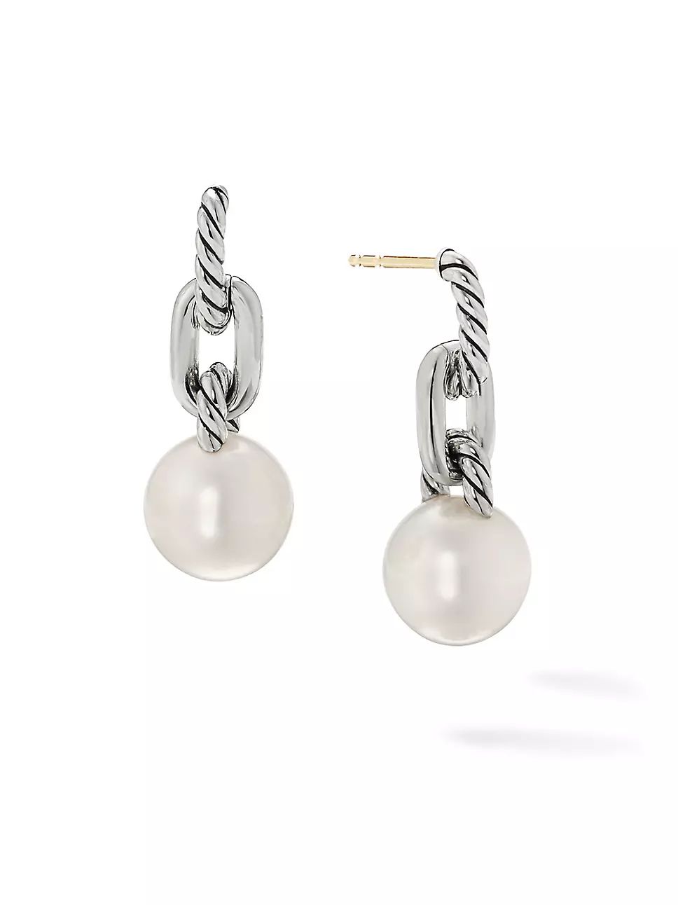 Madison-Pearl Sterling Silver & 10.5-11MM Cultured Freshwater Pearl Drop Earrings | Saks Fifth Avenue