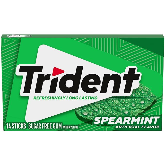 Trident Spearmint Sugar Free Gum, 14 Pieces | Amazon (US)