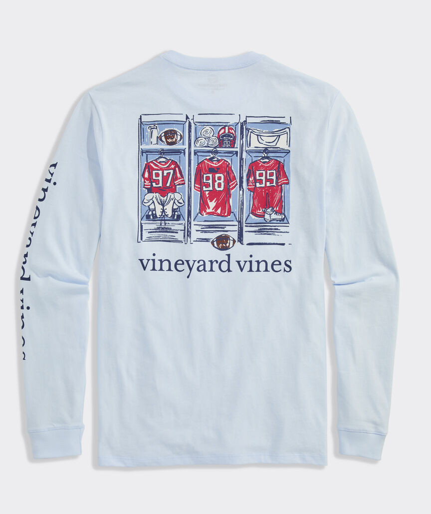 Football Locker Room Long-Sleeve Pocket Tee | vineyard vines