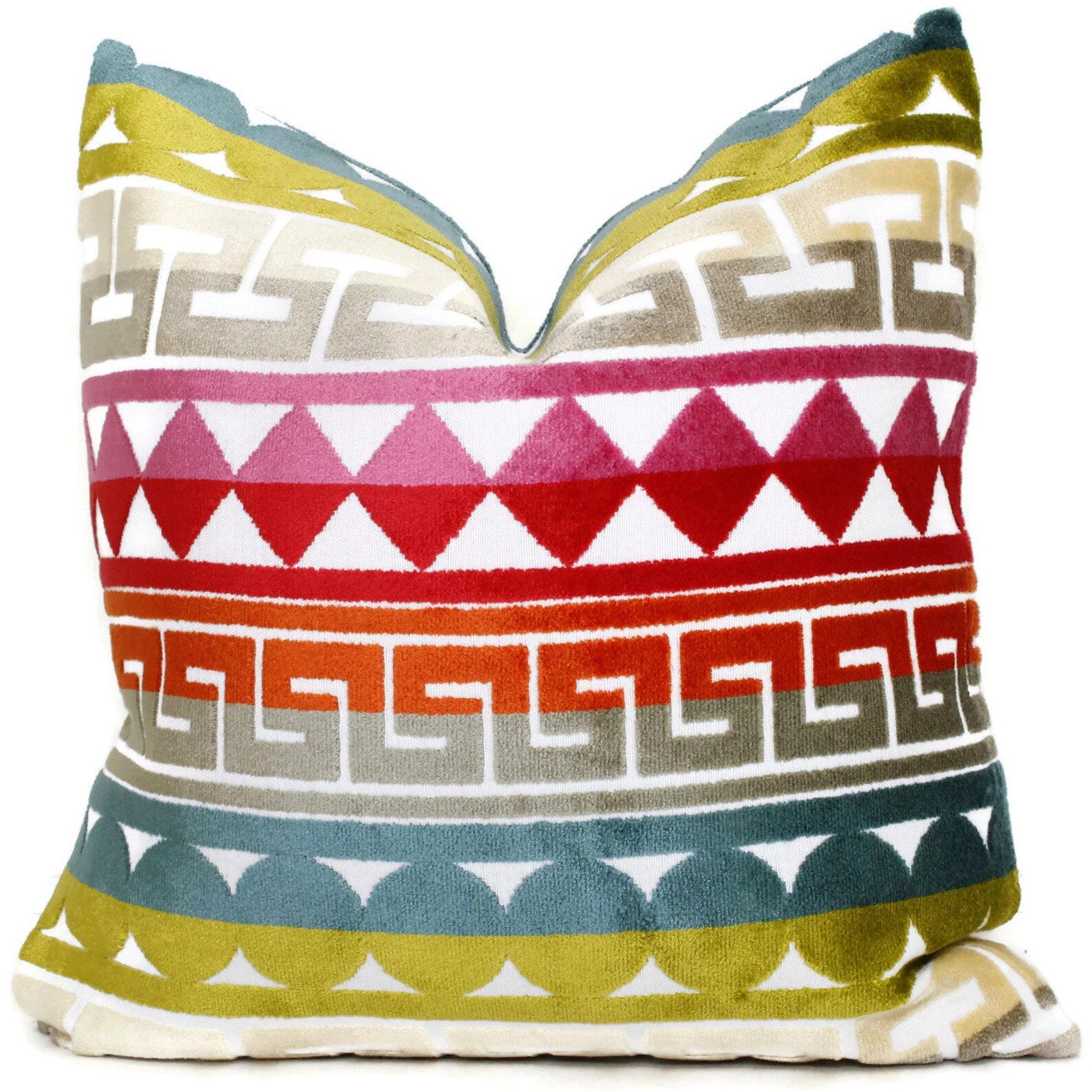 Jonathan Adler Decorative Pillow Cover, Accent Pillow, Multicolor Seurat Confetti Velvet throw Pi... | Etsy (US)
