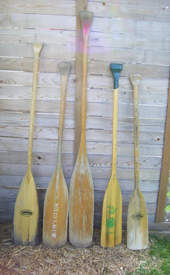 Wooden Canoe Paddle Feather Brand Indian Head Rustic Beach - Etsy | Etsy (US)
