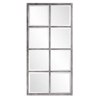 Atrium Silver Windowpane Mirror | The Home Depot