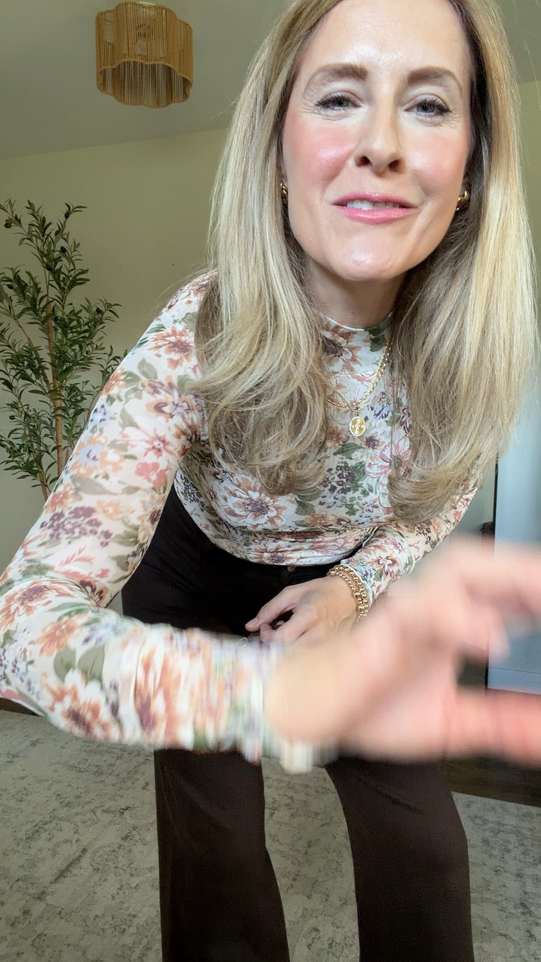 Fall date night outfit with this top from @VICI , I’m in a medium. It’s snug. Lined so it’s not see through.