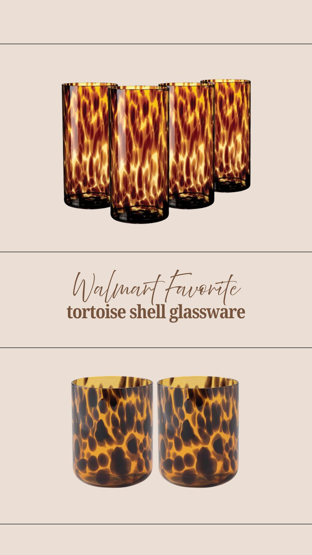 these tortoise shell glasses are immaculate!!! linked the ones i use every morning plus some other fun colors from the collection


#LTKkitchen #glassware #LTKWalmart #LTKglasses  

 