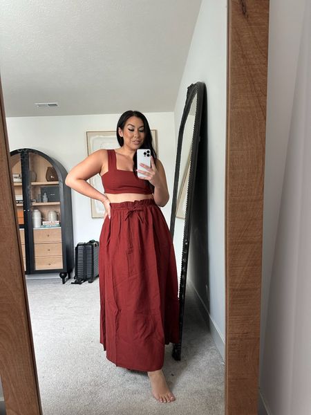 Midsize curvy vacation outfit from Target 🤍 

Two piece outfit - matching set - maxi skirt - beach dress - red outfit 

#LTKmidsize #LTKfindsunder50 #LTKstyletip