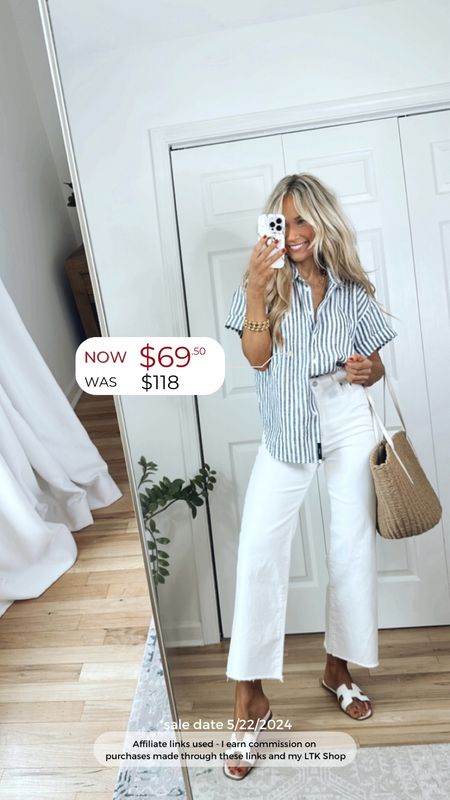 J.Crew striped shirt on sale today!👏🏼