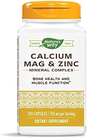 Nature's Way Calcium, Magnesium & Zinc, 765 mg per Serving, 250 Capsules | Amazon (US)