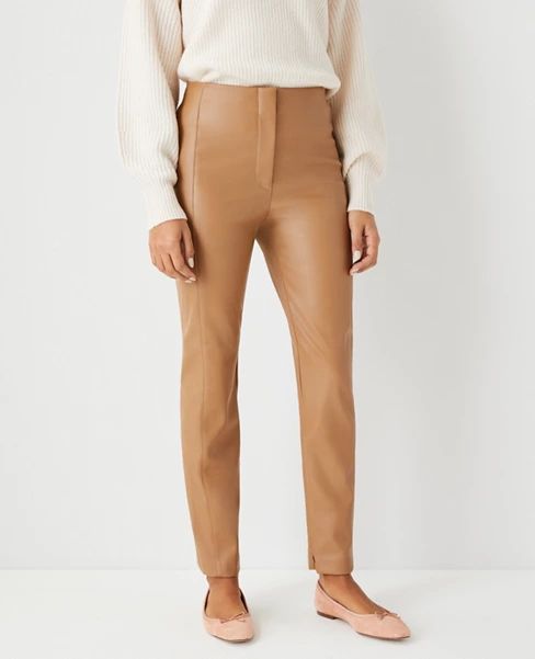 The Audrey Pant in Faux Leather | Ann Taylor | Ann Taylor (US)