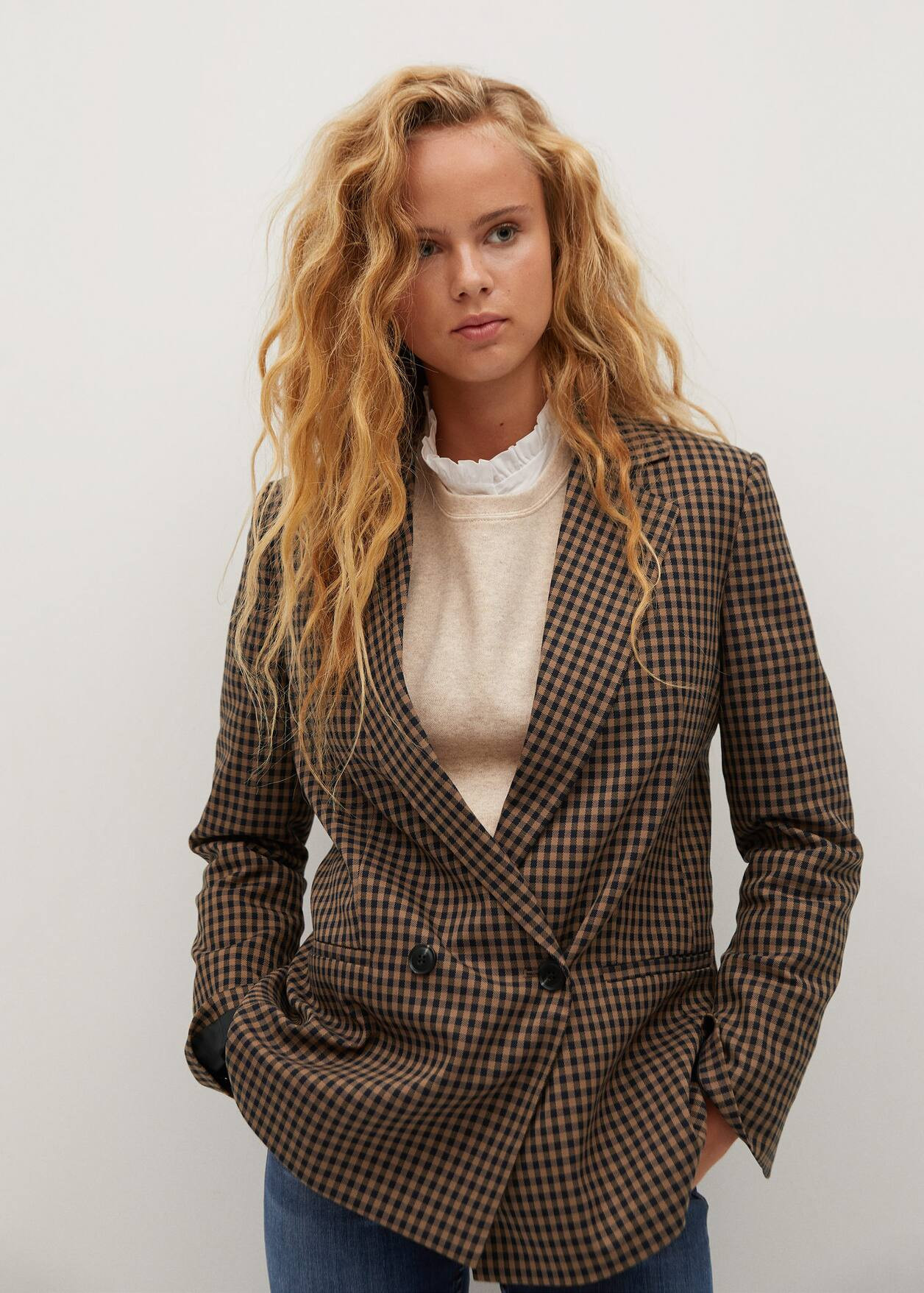 Check Structured blazer | MANGO (UK)