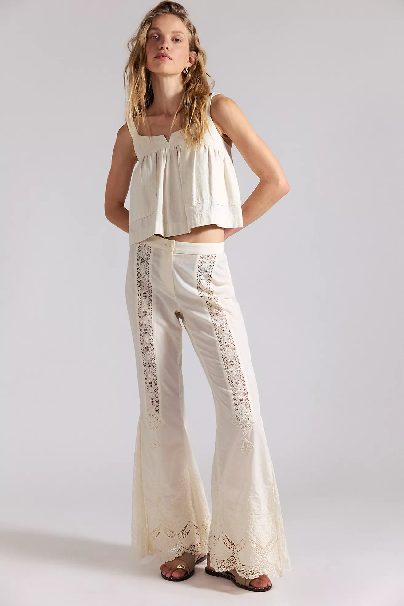 Aliyah Lace Flare Pants | Free People (Global - UK&FR Excluded)