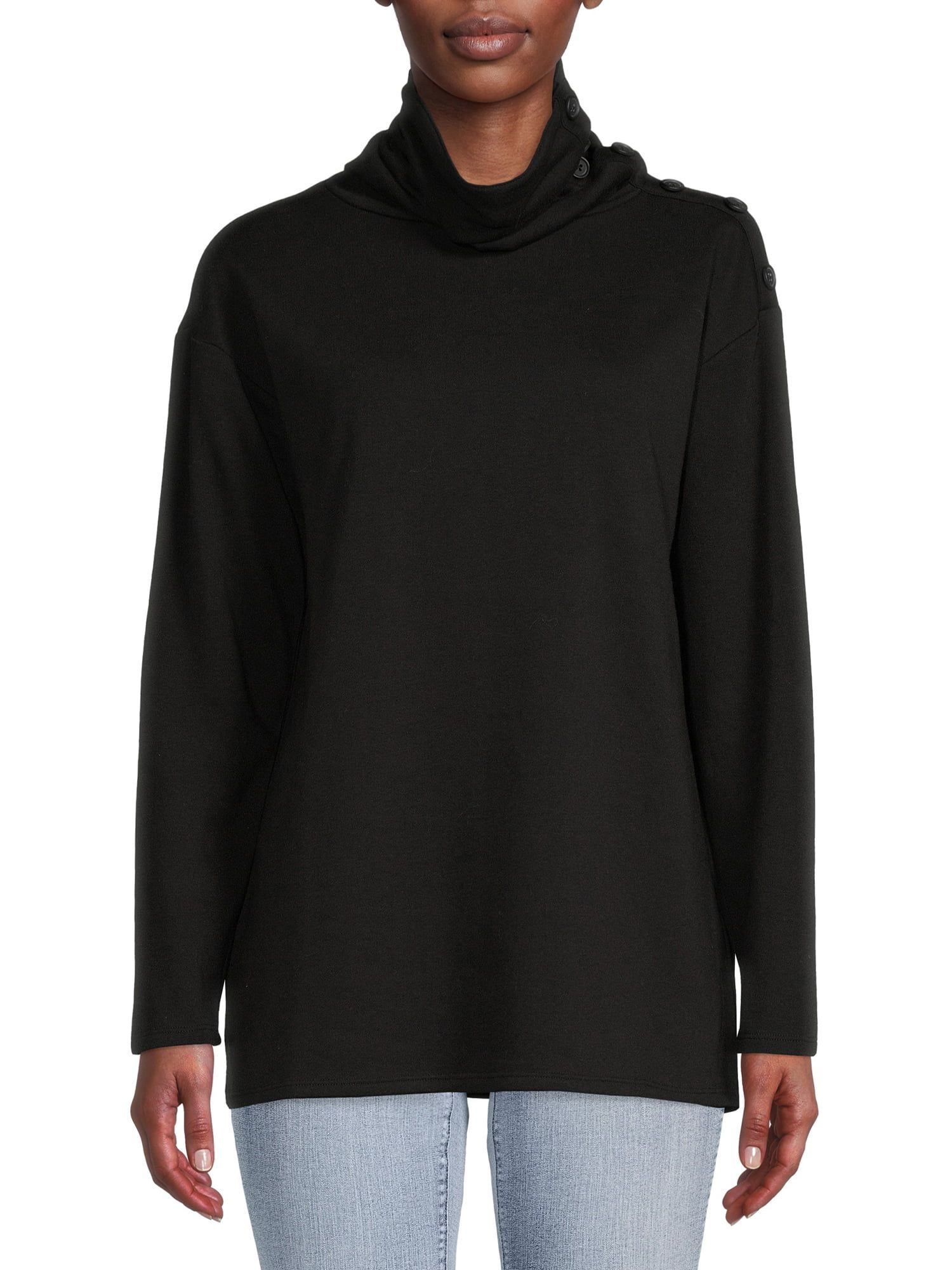 Time and Tru Women's Tunic Sweatshirt - Walmart.com | Walmart (US)