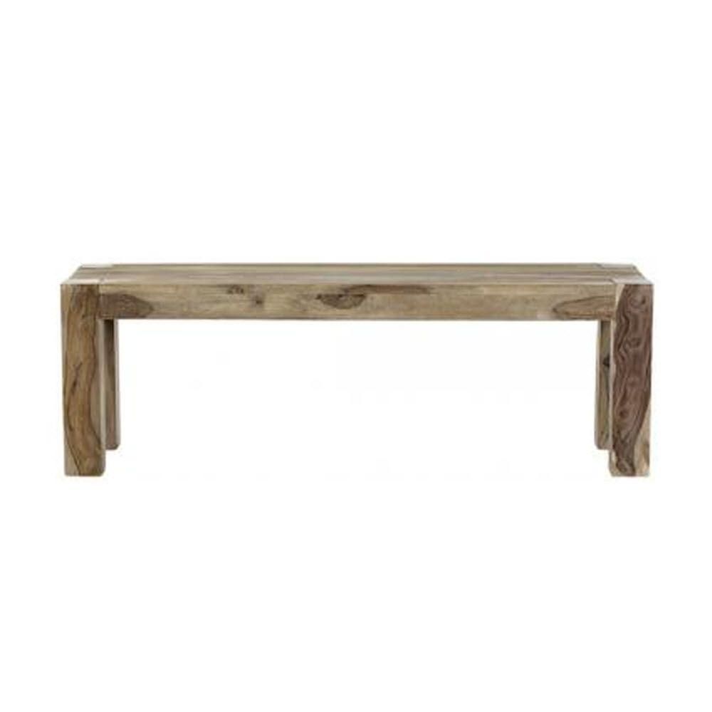 Home Decorators Collection Edmund Smoke Grey Wood Dining Bench | The Home Depot