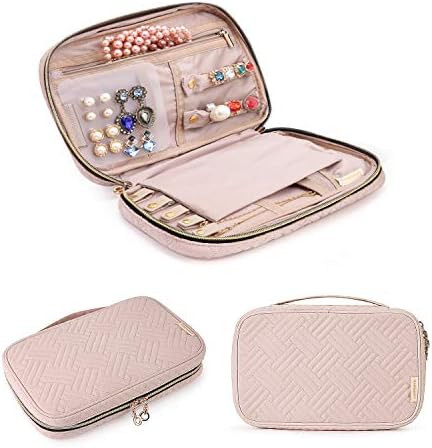 BAGSMART Jewelry Organizer Case Travel Jewelry Storage Bag for Necklace, Earrings, Rings, Bracele... | Amazon (US)