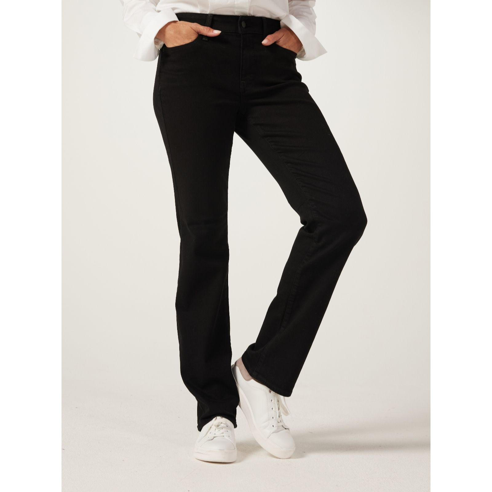 NYDJ Marilyn Straight Leg Jean - Black Standard | QVC UK