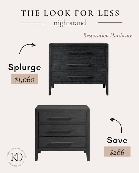 I finally found the perfect nightstand for our bedroom! Inspired by the Restoration Hardware French Contemporary nightstand, this is 1/4 the price! 

I love the wood grain finish and oversized hardware! #rhlookalike #nightstand #blacknightstand #bedroomfurniture 

#LTKstyletip #LTKhome #LTKsalealert