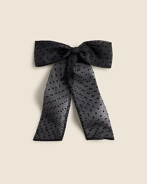 Large Swiss-dot organza bow | J. Crew US