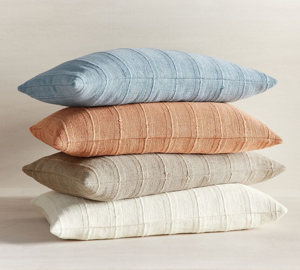 Relaxed Striped Lumbar Pillow | Pottery Barn (US)