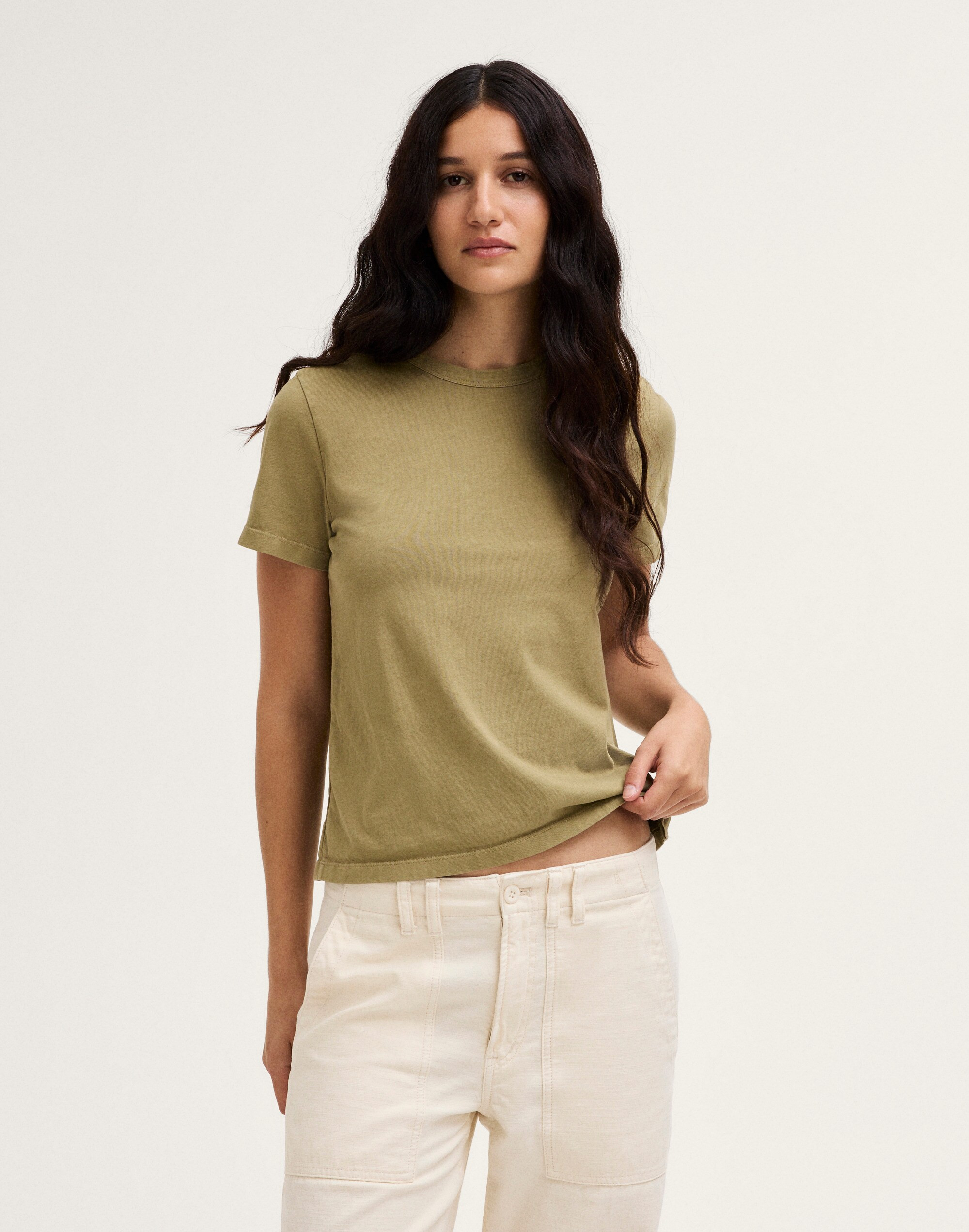 The Perfect Crewneck Tee in Allday Jersey | Madewell