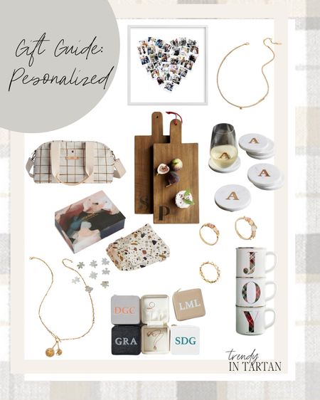 Gift Guide: Personalized 

Cheese board, puzzle, coaster, necklace, wall art, tote bag, ring, mug, jewelry box

#LTKhome #LTKGiftGuide #LTKHoliday