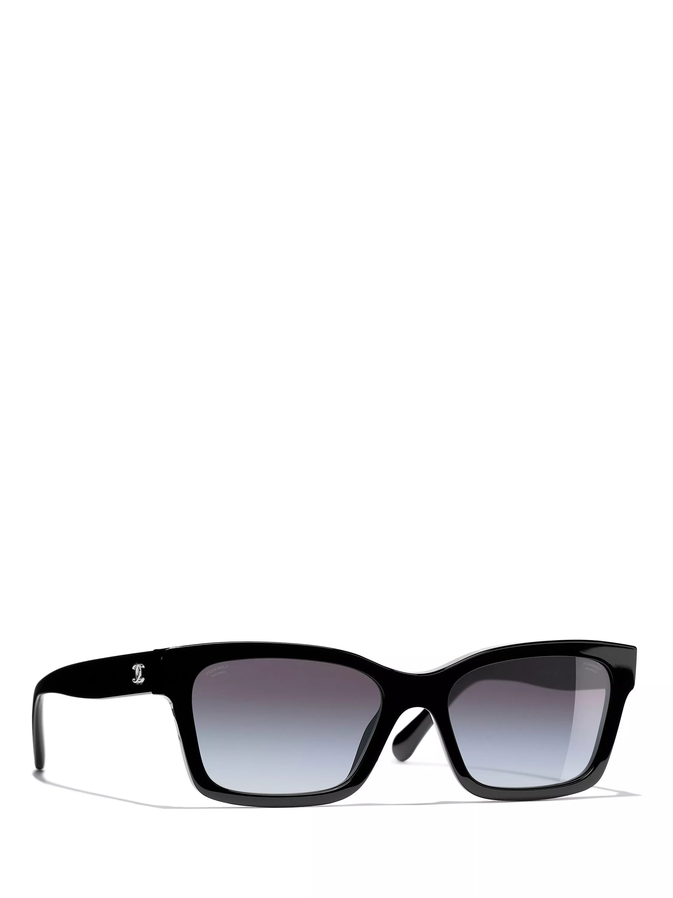 CHANEL Square Sunglasses CH5417 Black | John Lewis (UK)