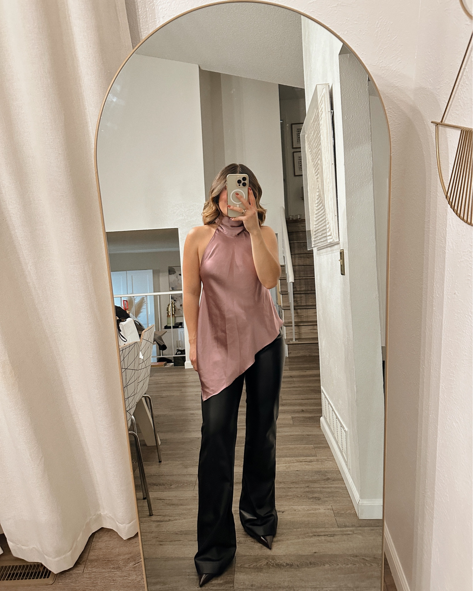 Loving this tip from Zara! $29 only👌🏼 it has an open back! 
These faux leather pants are $29 as well! 
Top size xs
Pants size small

#LTKootd #LTKSaleAlert #LTKHoliday