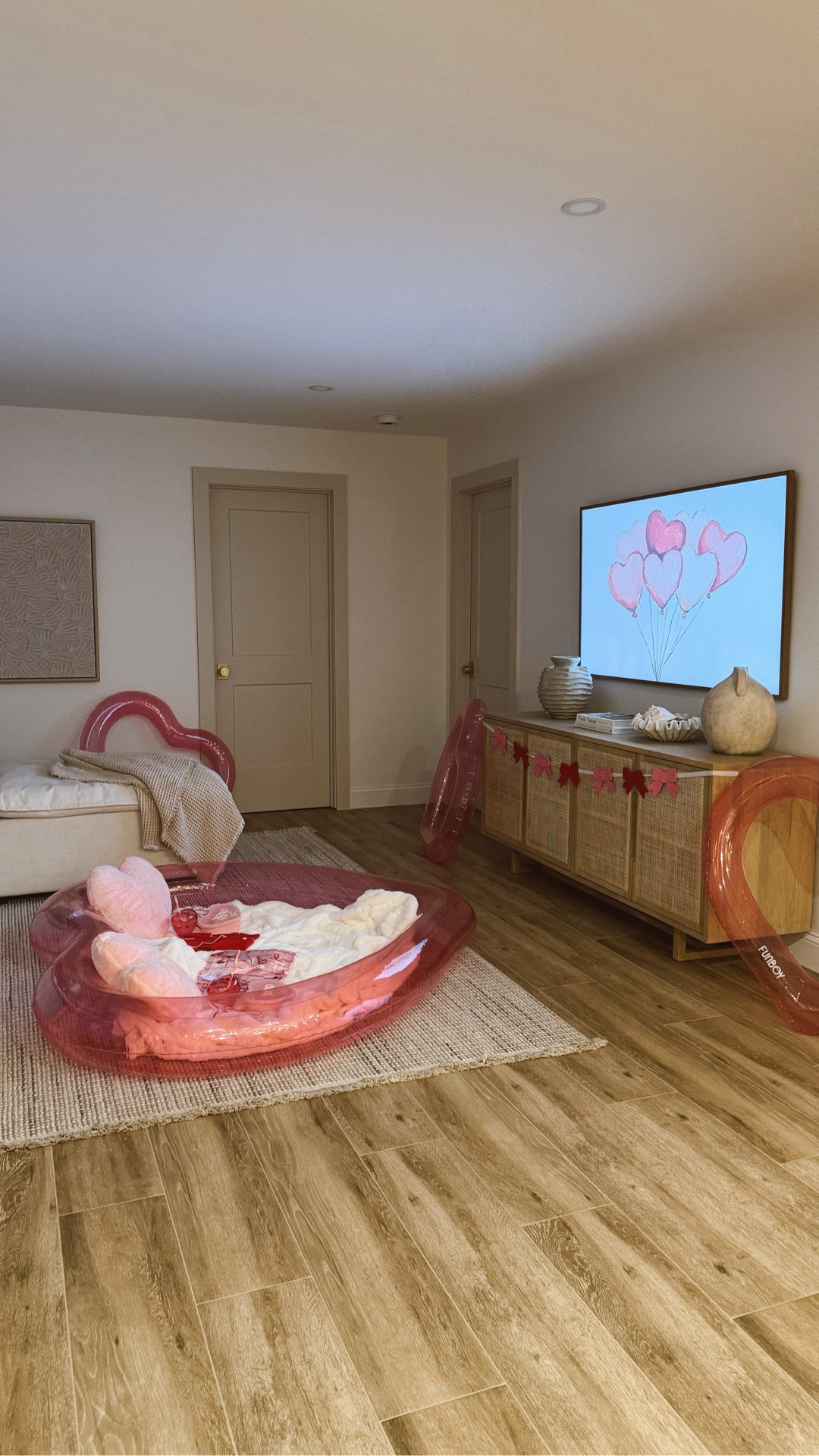 The kind of nights they'll remember forever 🎀💖

Popcorn, cookies, hot cocoa, matching PJs, and a cozy setup for movie night for a valentines family movie night they will never forget 🥲

#valentines #movienight #familymovienight #funboy #target #amazon #valentinesparty #valentinesinspo #kidsvalentine #traditions 

#LTKHome #LTKmomlife #LTKKids