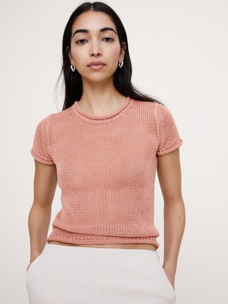 Heirloom Linen Sweater Tee | Banana Republic (US)
