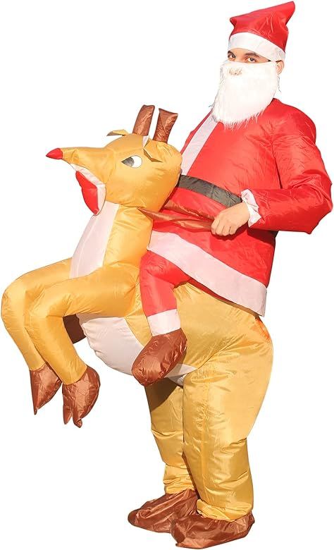 Inflatable Christmas Costume for Adults Funny Blow Up Costume for Holiday Party | Amazon (US)