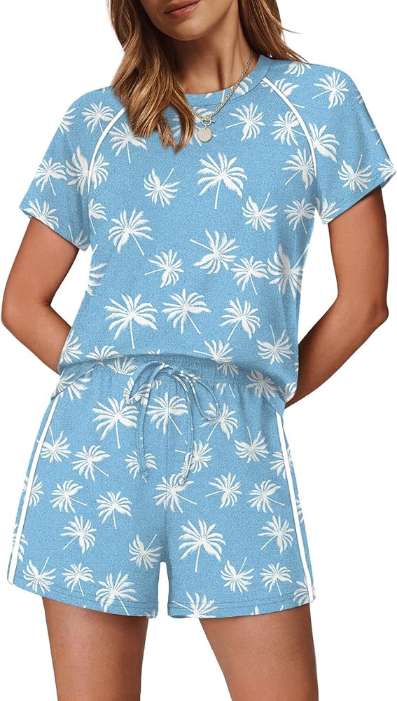 Sampeel 2 Piece Sets for Women Summer Lounge Matching Sets Airport Vacation Outfits Spring Fashio... | Amazon (US)