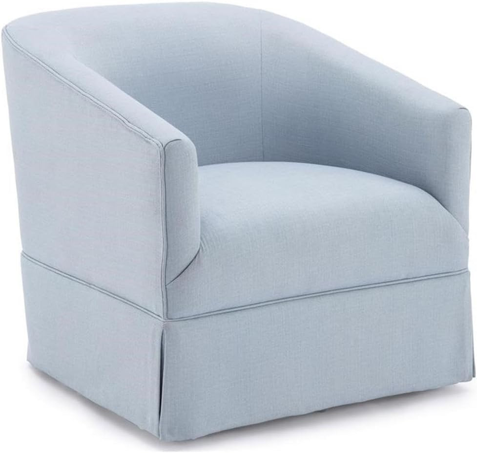 Home Square Polyester Fabric Swivel Accent Chair in Sky Blue - Set of 2 | Amazon (US)
